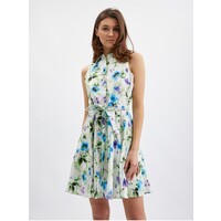 Orsay Niebiesko-kremowa damska sukienka w kwiaty 432061458000