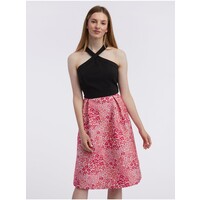 Orsay Różowo-czarna damska sukienka w kwiaty 473050660000