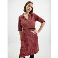 Orsay Różowo-czerwona wzorzysta sukienka damska 430025224000
