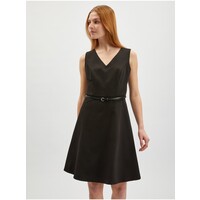 Orsay Czarna sukienka damska z paskiem 490450-660000