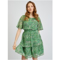 Orsay Zielona sukienka damska wzorzysta 471705865000