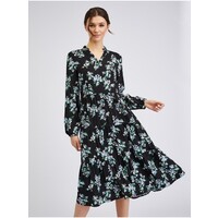 Orsay Czarna damska sukienka w kwiaty 422181660000