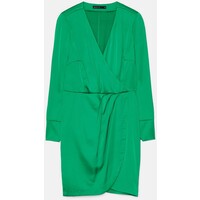 Mohito Zielona sukienka mini z kopertowym dekoltem 1046T-76X