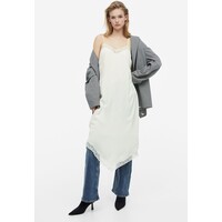 H&M Satynowa sukienka z koronką - 1173425002 Biały