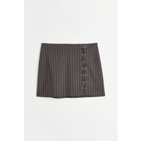 H&M Spódnica z diagonalu ze sznurowaniem - 1094956001 Ciemnoszary/Tenisowy prążek
