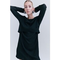 H&M MAMA Kreszowana sukienka dla karmiącej - 1216388002 Czarny