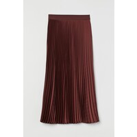 H&M Plisowana spódnica - Wysoka talia - Midi - -ONA 0998124011 Ciemny czerwonobrązowy