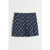 H&M Krótka spódnica z diagonalu - 1031611001 Niebieski/Krata