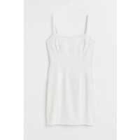 H&M Dopasowana sukienka - 1036837012 Biały
