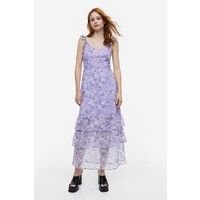 H&M Koronkowa sukienka z falbanami - 1149929001 Lawendowy/Kwiaty