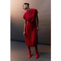 H&M Sukienka z wciętą talią - 1202916001 Czerwony