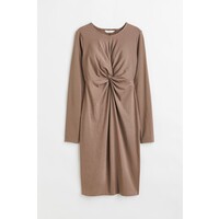 H&M MAMA Drapowana sukienka dżersejowa - 1105674002 Brązowoszary