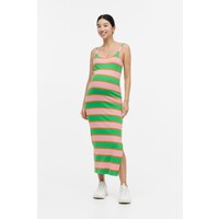 H&M MAMA Prążkowana sukienka bez rękawów - 1116373002 Zielony/Paski