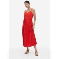 H&M MAMA Satynowa sukienka na ramiączkach - 1185928002 Czerwony
