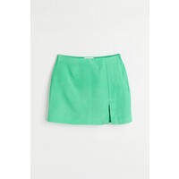 H&M Krótka spódnica z domieszką lnu - 1072786002 Zielony
