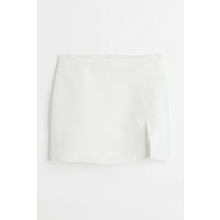 H&M Krótka spódnica z domieszką lnu - 1072786002 Biały
