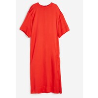 H&M Długa sukienka z domieszką jedwabiu - 1077014005 Czerwony
