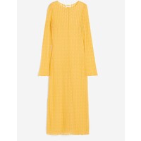 H&M Koronkowa sukienka - Okrągły dekolt - Długi rękaw - 1171201005 Żółty