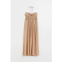 H&M Sukienka z wiązanym detalem - 1081614004 Beżowy