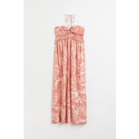 H&M Sukienka z wiązanym detalem - 1081614003 Morelowy/Kwiaty