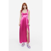 H&M Gorsetowa sukienka z wiązanymi ramiączkami - 1161576002 Wiśniowy