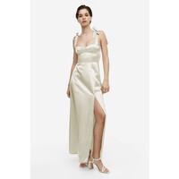 H&M Gorsetowa sukienka z wiązanymi ramiączkami - 1161576002 Jasnobeżowy