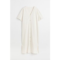 H&M Dżersejowa sukienka zapinana na guziki - 1059550004 Biały