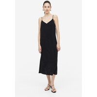 H&M Krepowana sukienka na ramiączkach - 1174789001 Czarny