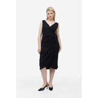 H&M Kopertowa sukienka w serek - 1153715003 Czarny