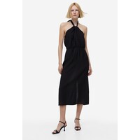 H&M Drapowana sukienka z mocowaniem na karku - 1175053001 Czarny