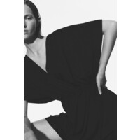 H&M Sukienka plażowa z dekoltem w serek - 1221195001 Czarny
