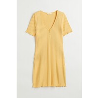 H&M Sukienka bodycon w prążki - 1076006001 Żółty