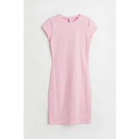 H&M Bawełniana sukienka bodycon - 1033197006 Różowy