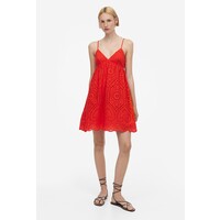 H&M Sukienka z haftem angielskim - 1176790001 Czerwony