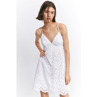 H&M Sukienka z haftem angielskim - 1176790001 Biały