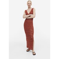 H&M Sukienka z ażurowej dzianiny - 1191105001 Pomarańczowy