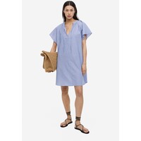 H&M Bawełniana sukienka tunikowa - 1126550006 Niebieski/Paski