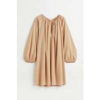 H&M Bawełniana sukienka trapezowa - 1058984001 Beżowy