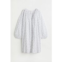 H&M Bawełniana sukienka trapezowa - 1058984001 Biały/Kwiaty