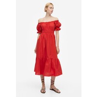 H&M Sukienka z odkrytymi ramionami - 1175847003 Czerwony