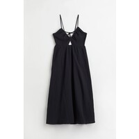 H&M Sukienka z dekoltem w serek i sznurkiem - 1078003004 Black