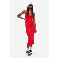 H&M Dżersejowa sukienka bandeau - 1154466003 Czerwony