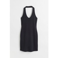 H&M Bawełniana sukienka z mocowaniem na karku - 1033202007 Czarny