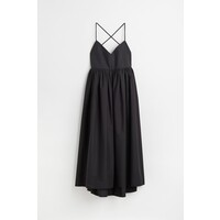 H&M Bawełniana sukienka w serek - 1077926002 Czarny
