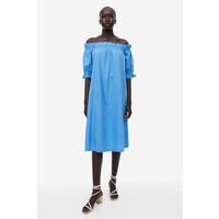 H&M Sukienka z odkrytymi ramionami - 1156755001 Niebieski