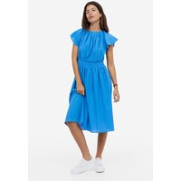 H&M Kreszowana sukienka bawełniana - 1139049002 Niebieski