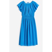 H&M Kreszowana sukienka bawełniana - 1139049003 Niebieski