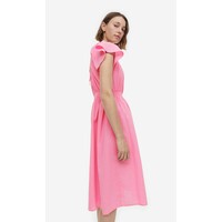 H&M Kreszowana sukienka bawełniana - 1139049002 Różowy