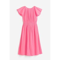 H&M Kreszowana sukienka bawełniana - 1139049003 Różowy