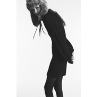 H&M Dzianinowa sukienka z półgolfem - 1189046002 Czarny
